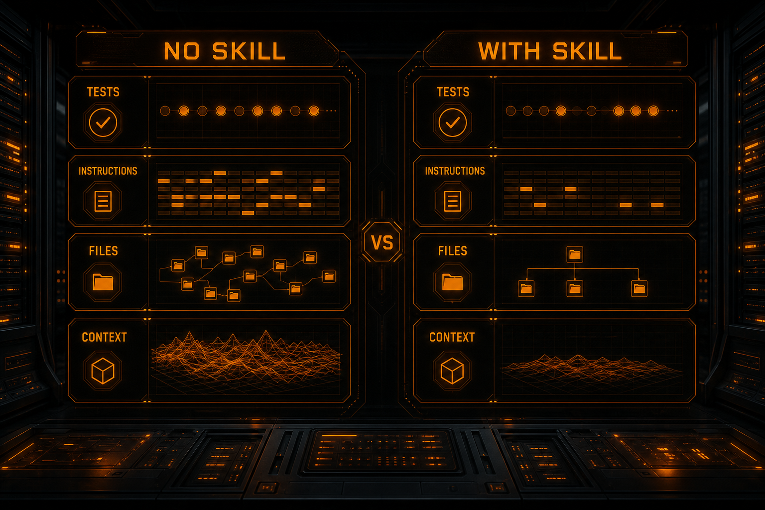 无 Skill 与有 Skill 的实验对照
