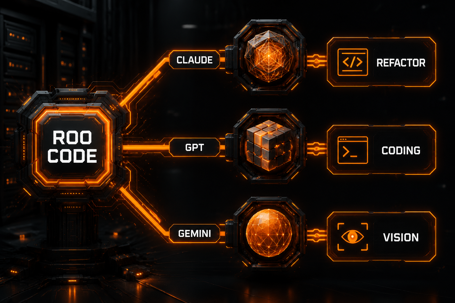 Task-based routing among Claude, GPT, and Gemini for Roo Code